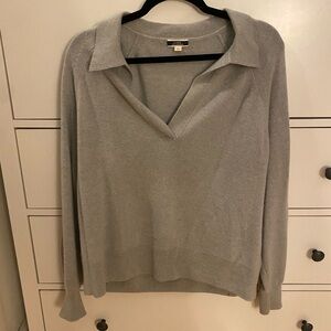 J. Crew Cashmere collared V-neck sweater